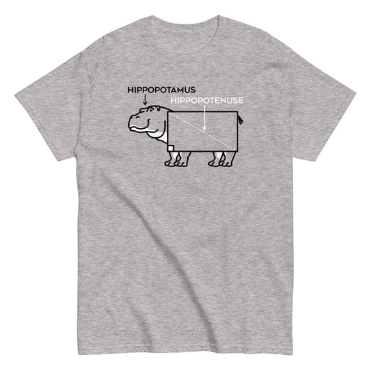 Hippopotamus hippopotenuse Men's t-shirt - Premium t-shirt from MyDesigns - Just $19.95! Shop now at Lees Krazy Teez
