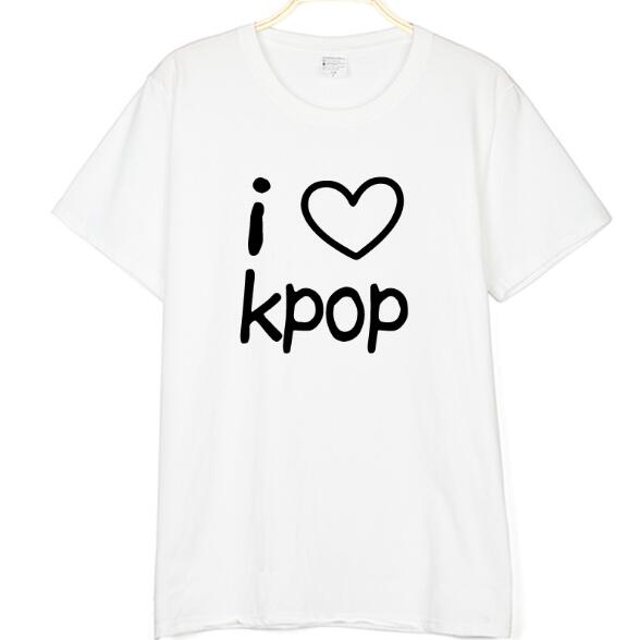 I love kpop Letter Print T Shirt Women' awesome t-shirt - Premium t-shirt from eprolo - Just $19.95! Shop now at Lees Krazy Teez