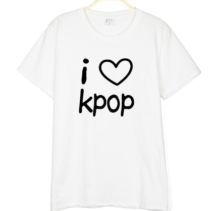 I love kpop Letter Print T Shirt Women' awesome t-shirt - Premium t-shirt from eprolo - Just $19.95! Shop now at Lees Krazy Teez