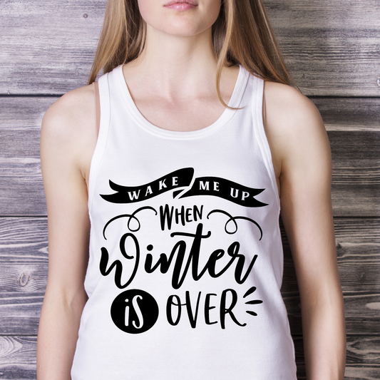Wake me up when winter is over Women's tank top - Premium t-shirt from MyDesigns - Just $21! Shop now at Lees Krazy Teez