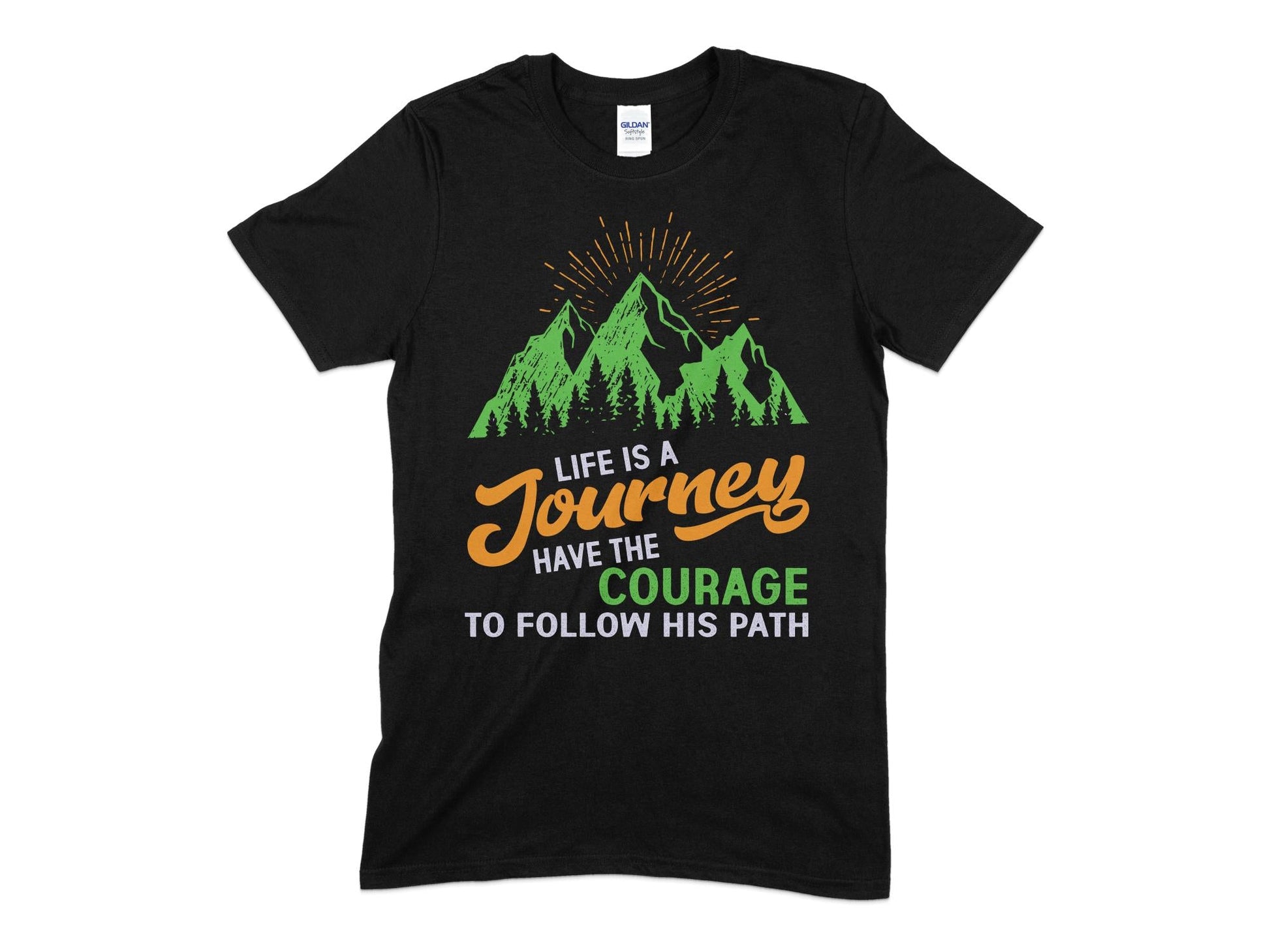 Life is a journey have the courage to follow his pain hiking t-shirt - Premium t-shirt from MyDesigns - Just $19.95! Shop now at Lees Krazy Teez