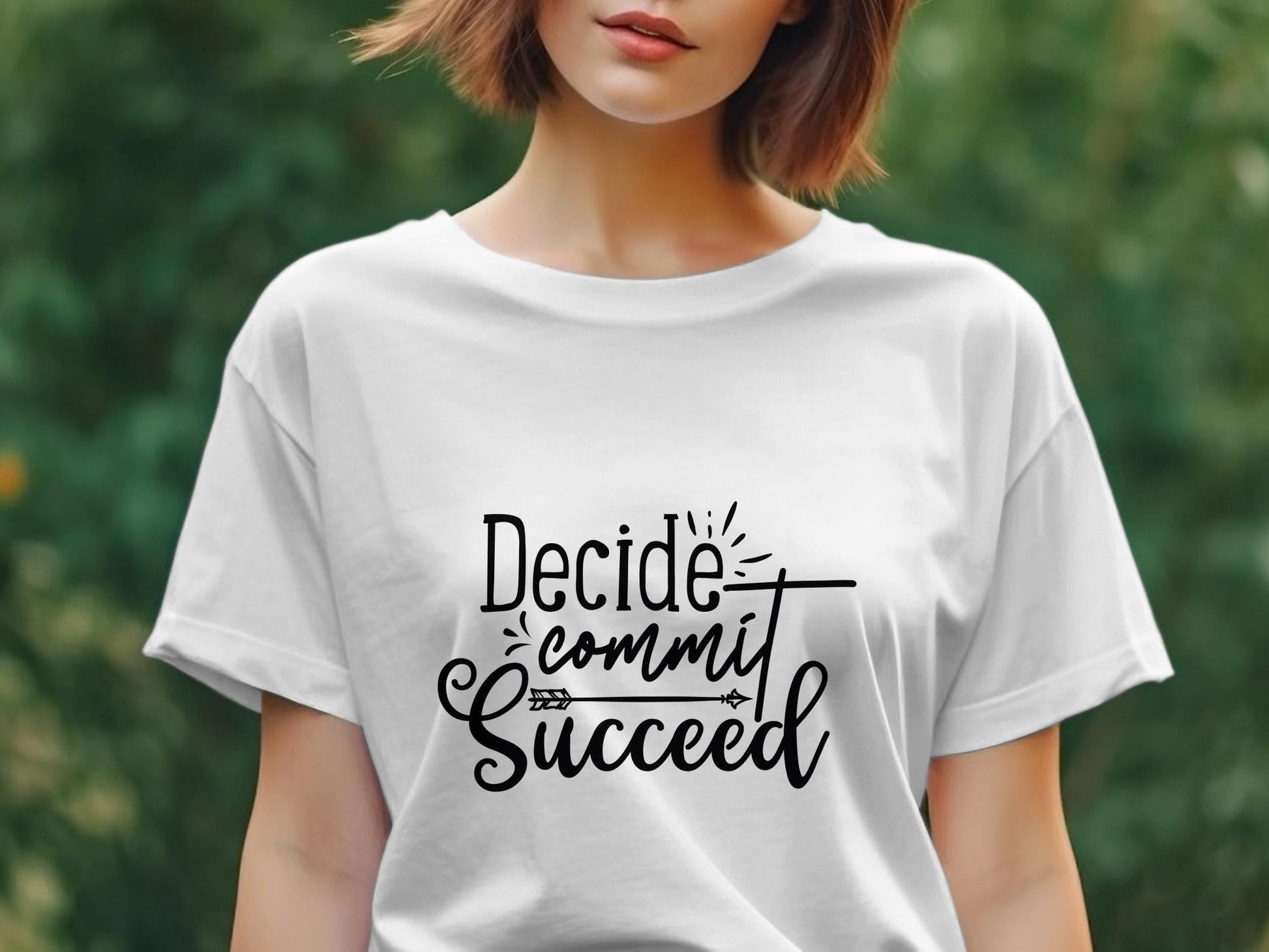 decide commit succeed Womens awesome t-shirt - Premium t-shirt from MyDesigns - Just $19.95! Shop now at Lees Krazy Teez