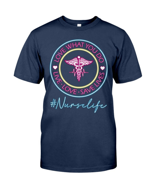 Love what you do nurselife awesome Men's t-shirt - Premium t-shirt from MyDesigns - Just $19.95! Shop now at Lees Krazy Teez