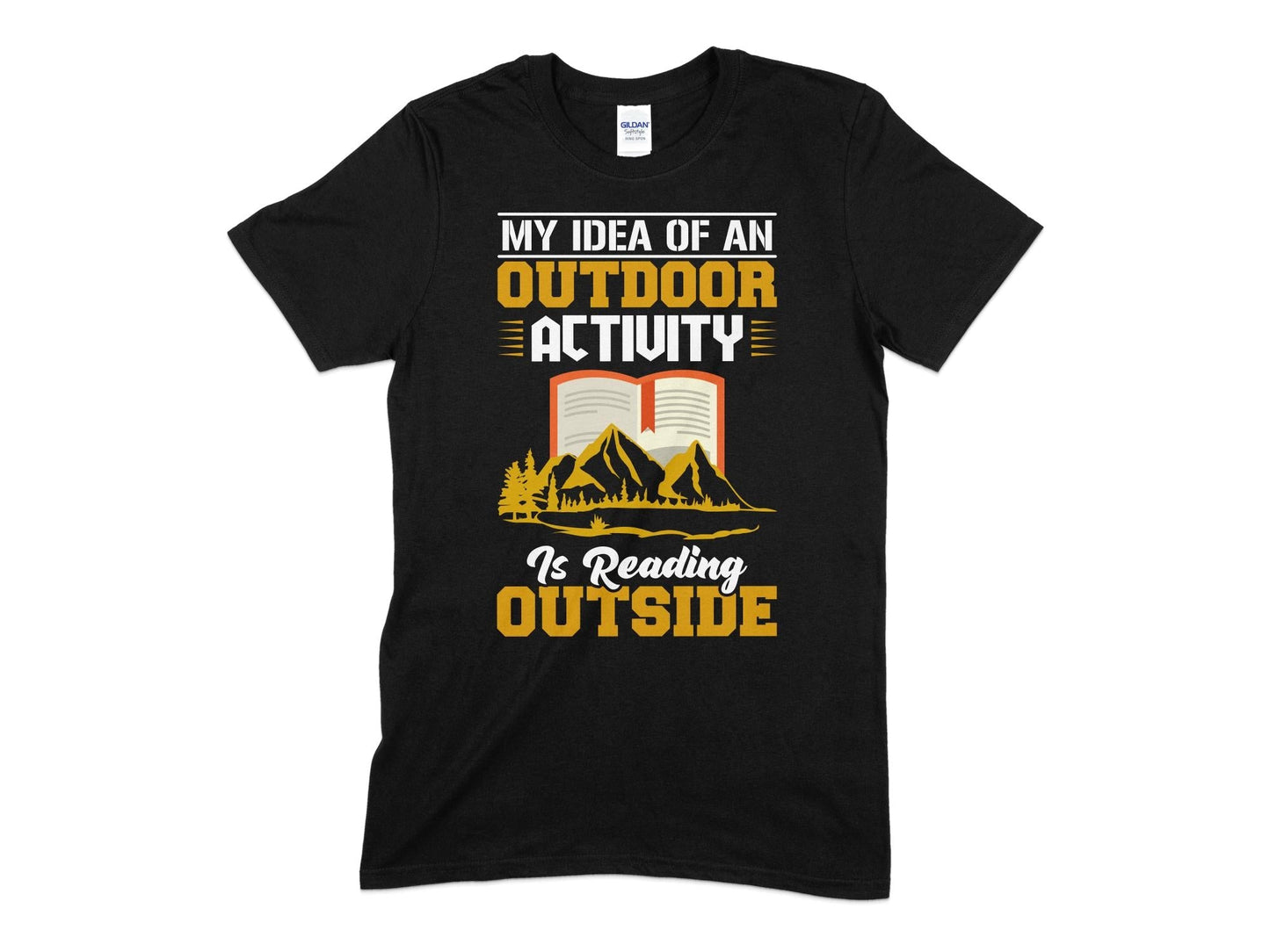 My idea of an outdoor activity is reading outside hiking t-shirt - Premium t-shirt from MyDesigns - Just $19.95! Shop now at Lees Krazy Teez