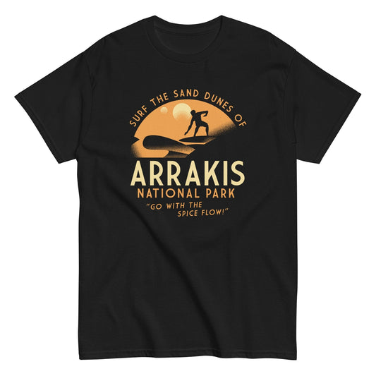 Surf the sand dunes of arrakis national park t-shirt - Premium t-shirt from MyDesigns - Just $19.95! Shop now at Lees Krazy Teez