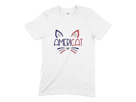 Americat cat kitten funny animal t-shirt - Premium t-shirt from MyDesigns - Just $21.95! Shop now at Lees Krazy Teez