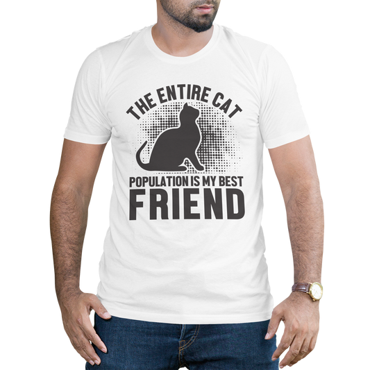 The entire cat population is my best friend t-shirt - Premium t-shirt from MyDesigns - Just $19.95! Shop now at Lees Krazy Teez