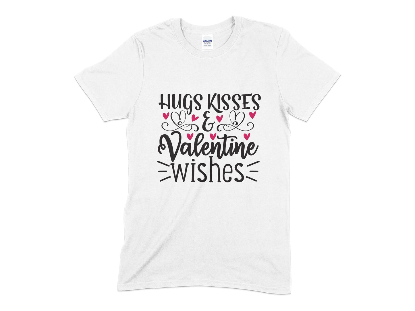 Hugs kisses and valentine wishes womens t-shirt - Premium t-shirt from MyDesigns - Just $19.95! Shop now at Lees Krazy Teez