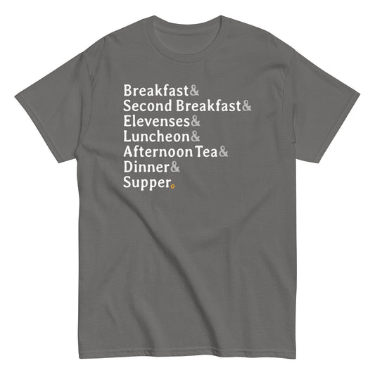 Breakfast and second breakfast elevenses t-shirt - Premium t-shirt from MyDesigns - Just $19.95! Shop now at Lees Krazy Teez