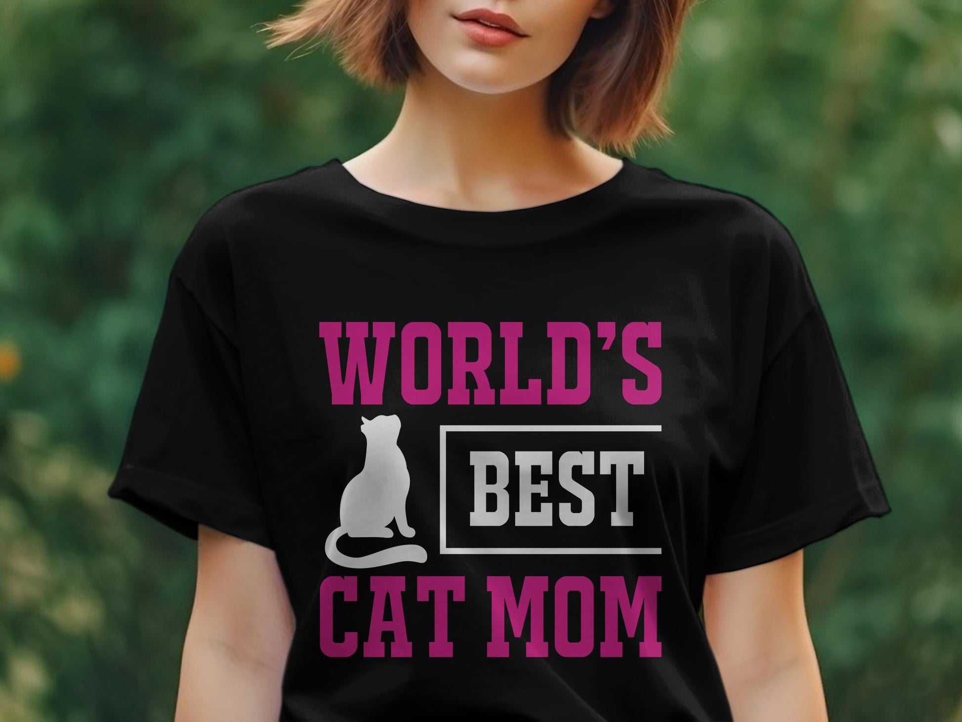 World's Best Cat Mom Women's animal lover t-shirt - Premium t-shirt from MyDesigns - Just $21.95! Shop now at Lees Krazy Teez