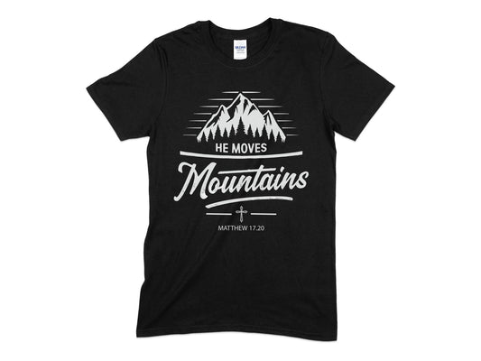 He moves mountains hiking t-shirt - Premium t-shirt from MyDesigns - Just $19.95! Shop now at Lees Krazy Teez