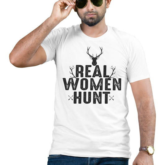 Real women hunt unisex mens womens t-shirt - Premium t-shirt from MyDesigns - Just $19.95! Shop now at Lees Krazy Teez