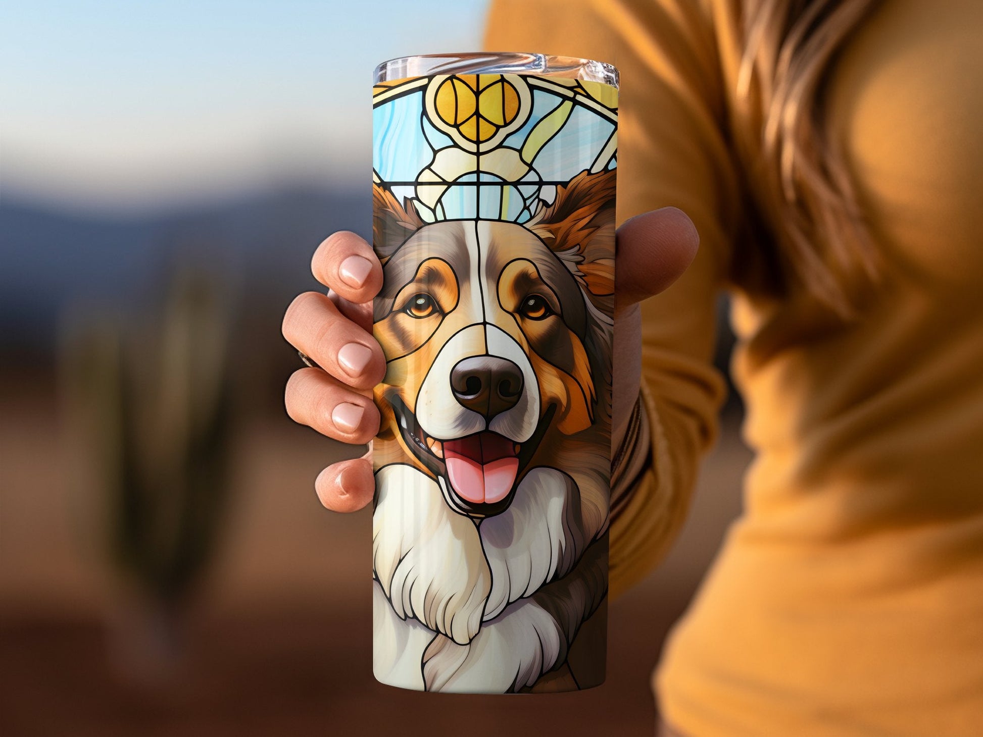 German shephard stained glass 20oz tumbler - Premium tumbler from MyDesigns - Just $26.95! Shop now at Lees Krazy Teez