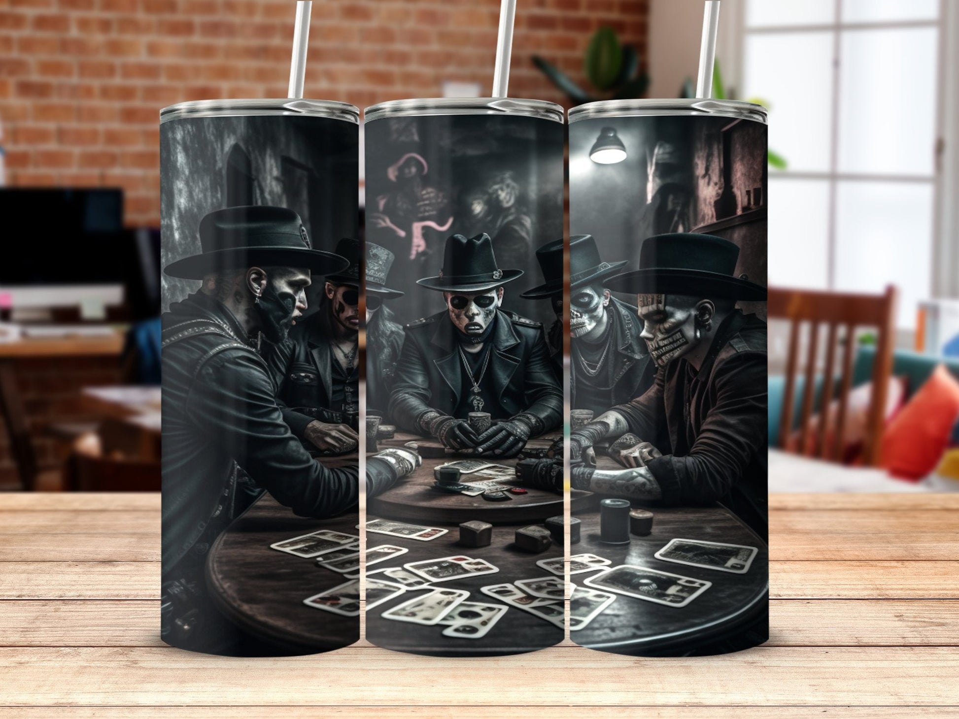 3d zombie Gangstas tumbler wrap 20oz skinny tumbler - Premium tumbler from MyDesigns - Just $29.95! Shop now at Lees Krazy Teez