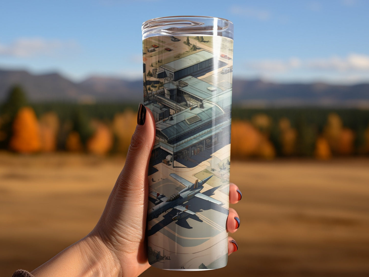 3d military base decor 20oz skinny tumbler - Premium tumbler from MyDesigns - Just $29.95! Shop now at Lees Krazy Teez