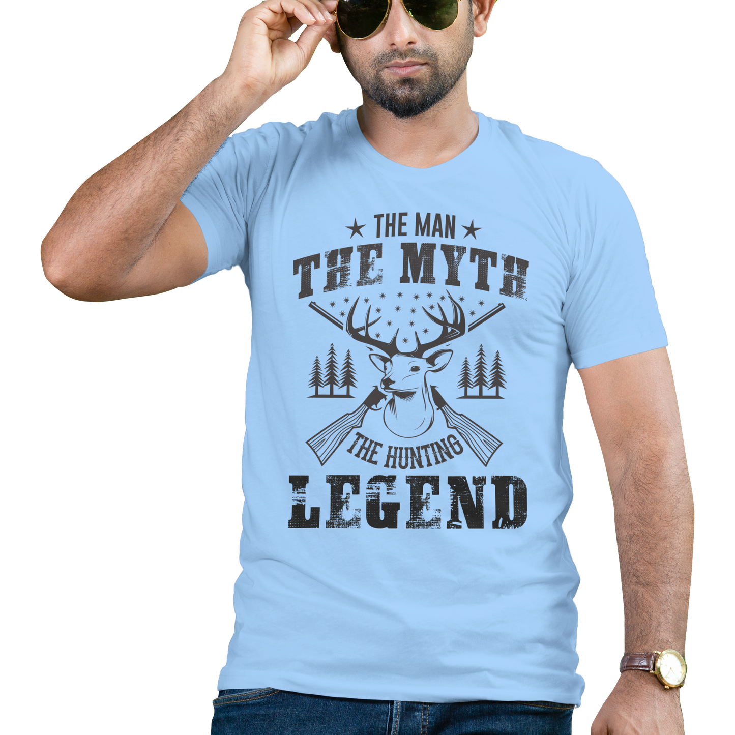 The man the myth the hunting legend t-shirt - Premium t-shirt from MyDesigns - Just $19.95! Shop now at Lees Krazy Teez