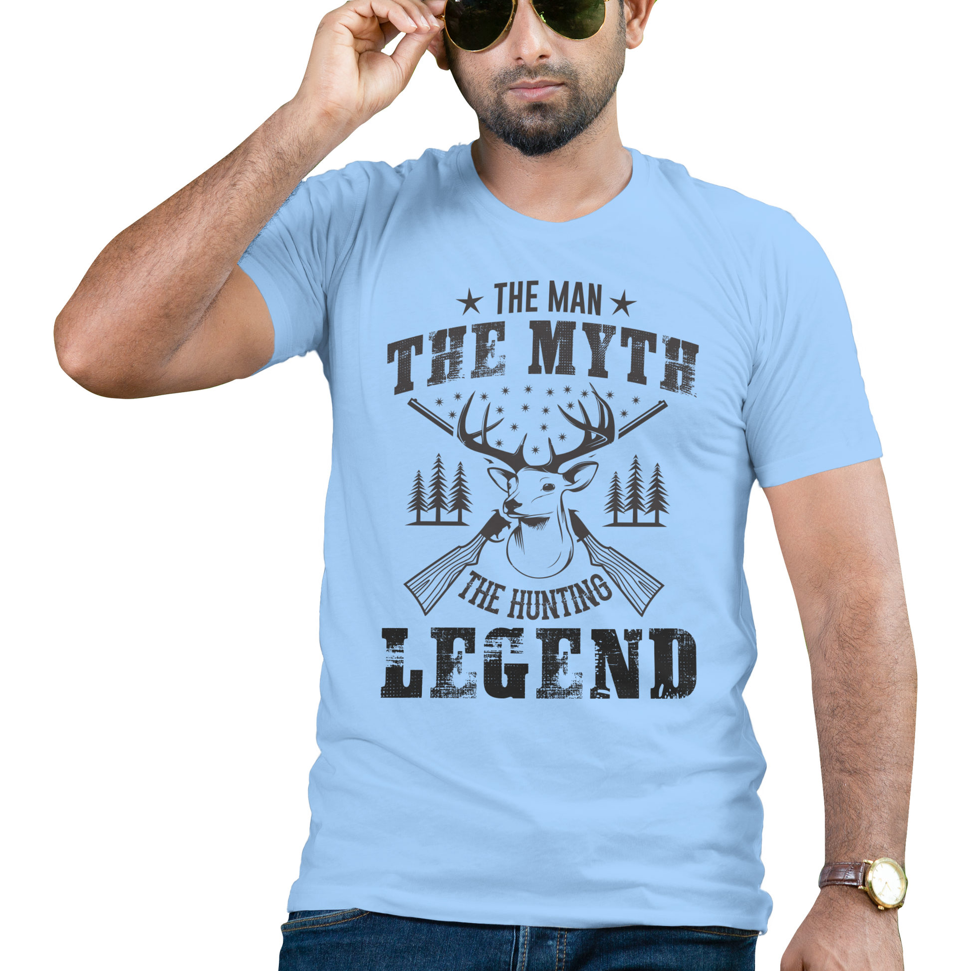 The man the myth the hunting legend t-shirt - Premium t-shirt from MyDesigns - Just $19.95! Shop now at Lees Krazy Teez