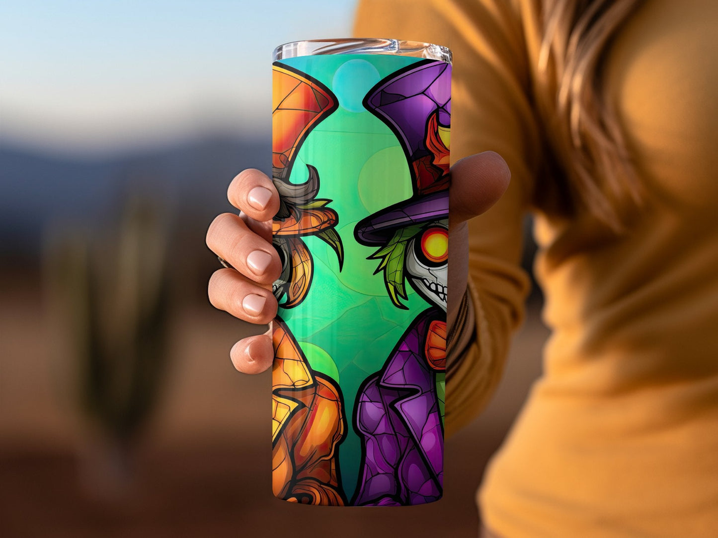 3d Magic monsters in hats 3d skinny tumbler wrap - Premium tumbler from MyDesigns - Just $29.95! Shop now at Lees Krazy Teez