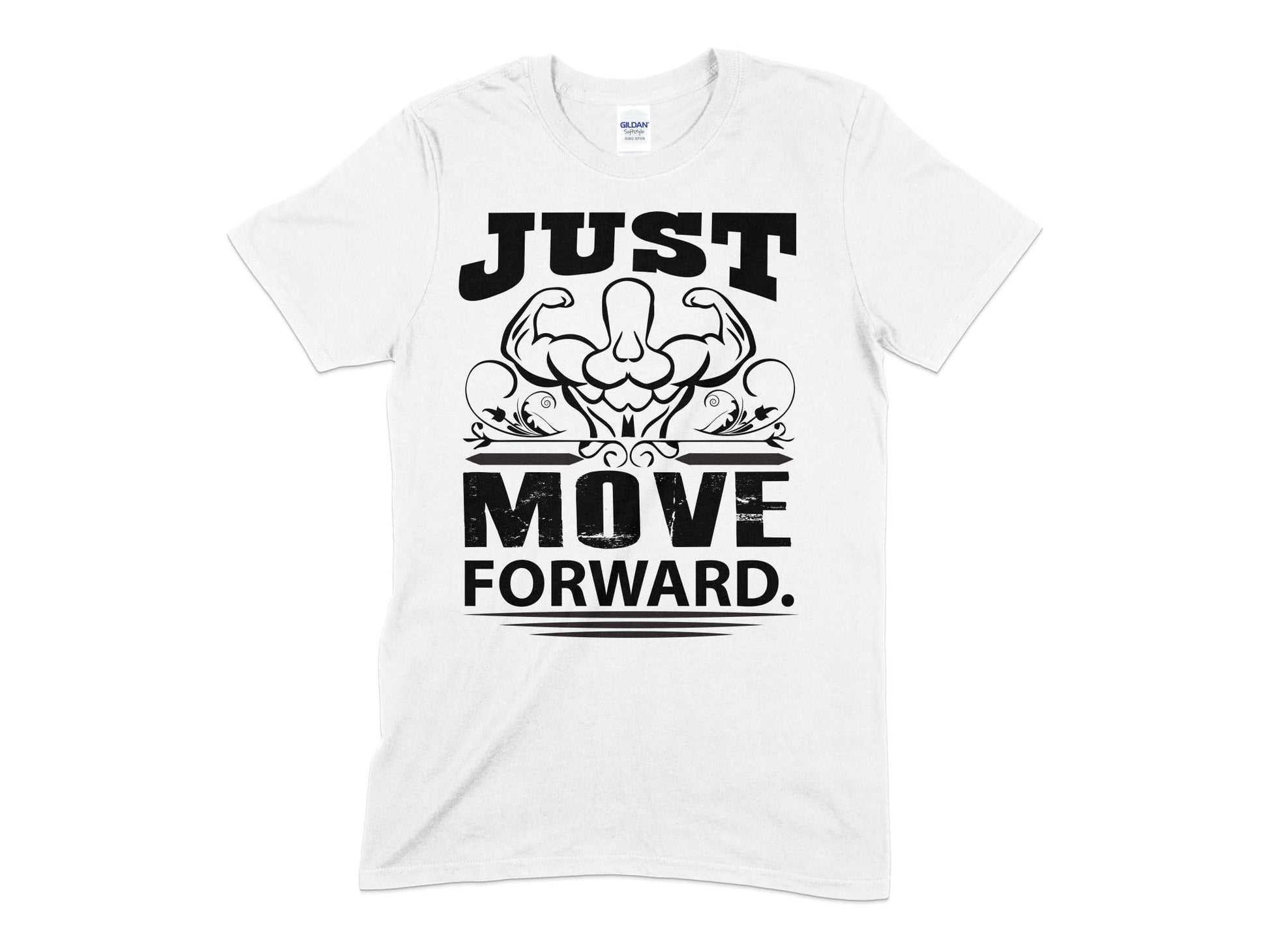 Just move forward mens womens unisex t-shirt - Premium t-shirt from MyDesigns - Just $19.95! Shop now at Lees Krazy Teez