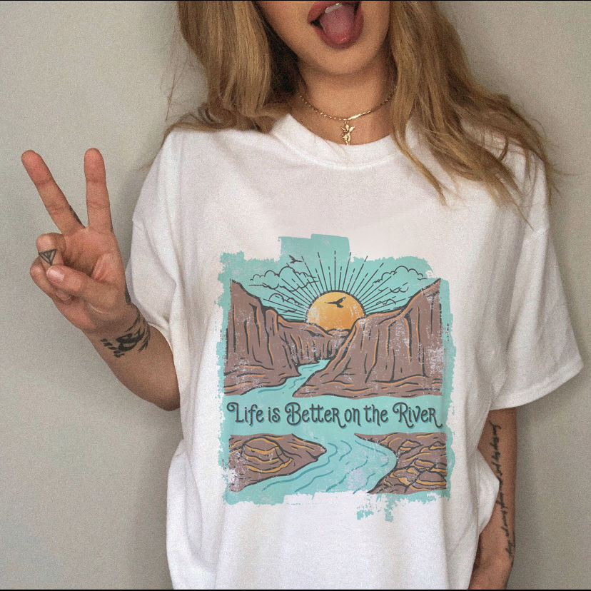 Desert Cartoon Pattern Print Women's Summer Short Sleeve Women's T-Shirt - Premium t-shirt from eprolo - Just $24.95! Shop now at Lees Krazy Teez