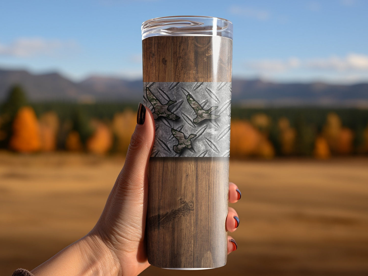 Duck Hunting Tumbler 20oz skinny tumbler - Premium tumbler from MyDesigns - Just $26.95! Shop now at Lees Krazy Teez