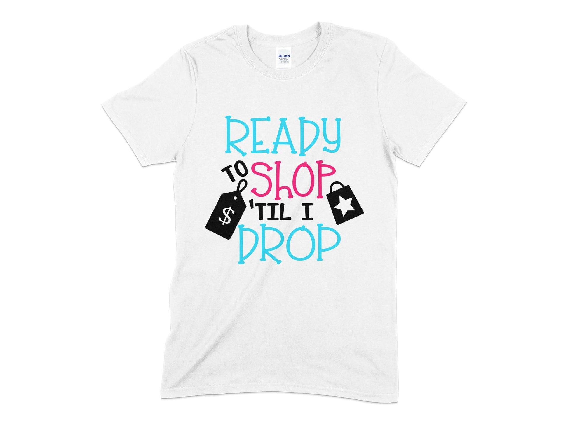 Shop Til Drop womens t-shirt - Premium t-shirt from MyDesigns - Just $19.95! Shop now at Lees Krazy Teez