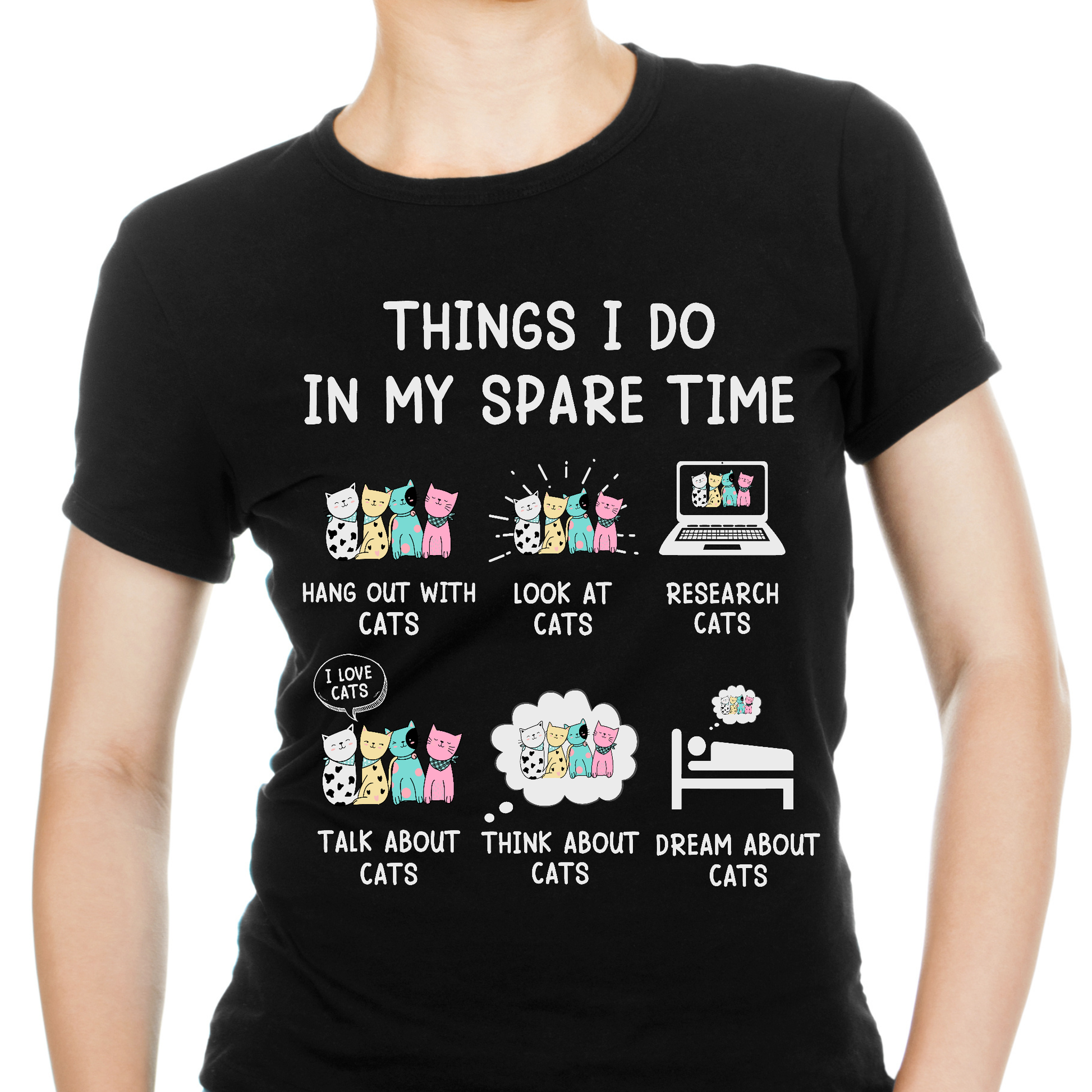 Things i do in my spare time Women's cat t-shirt - Premium t-shirt from MyDesigns - Just $21! Shop now at Lees Krazy Teez