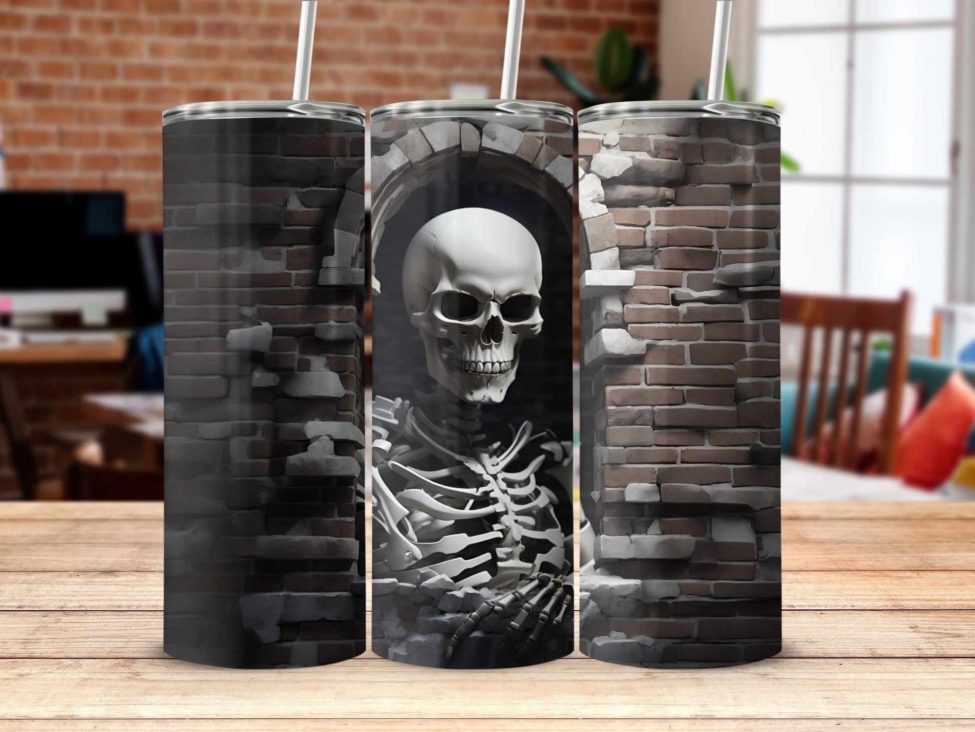 3d monster skull 20oz horror tumbler sublimation tumbler - Premium tumbler from MyDesigns - Just $29.95! Shop now at Lees Krazy Teez