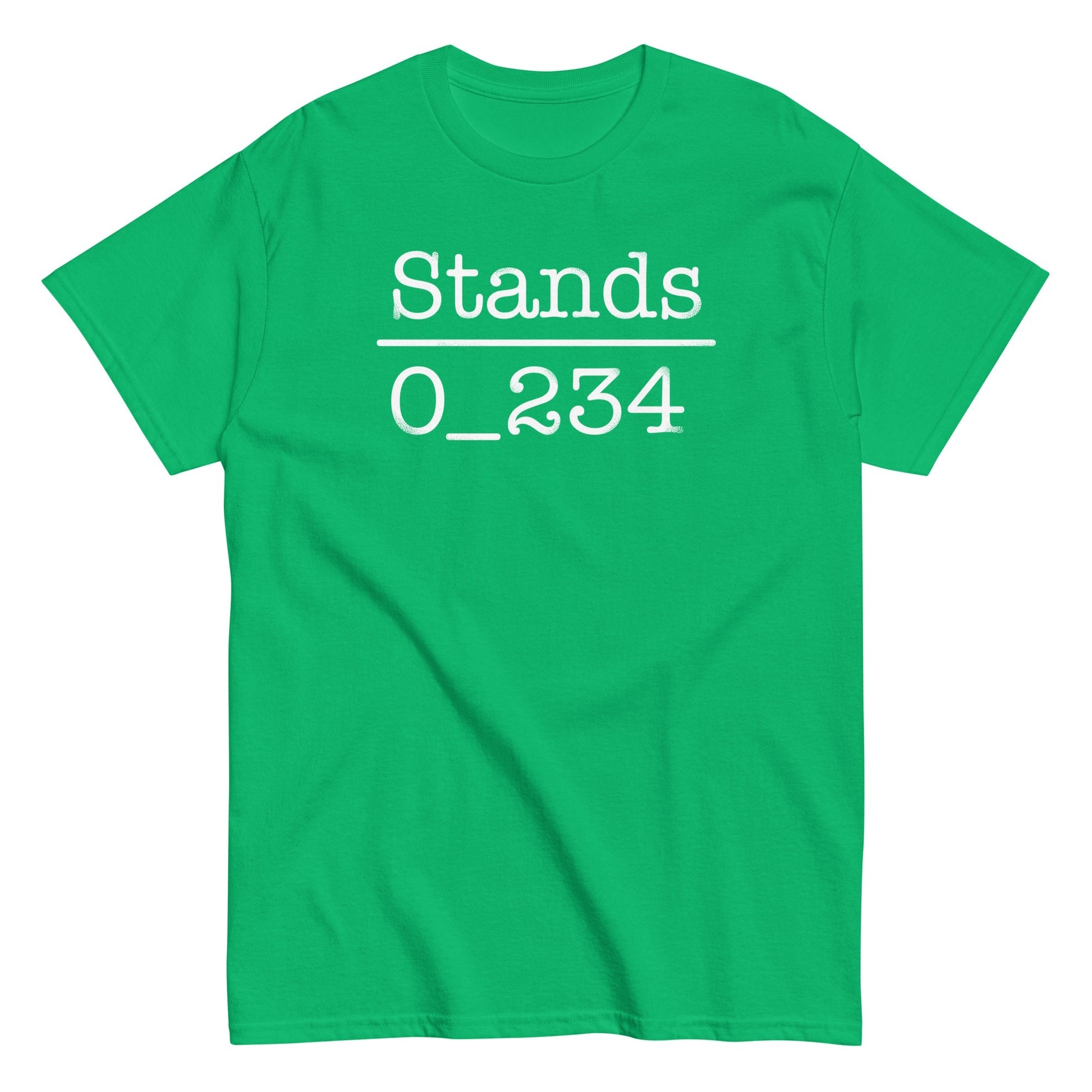 Stands 0 234 funny hilarous math Men's t-shirt - Premium t-shirt from MyDesigns - Just $19.95! Shop now at Lees Krazy Teez