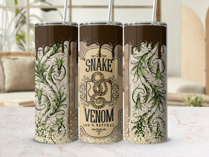 Snake Venom Straight - 20oz skinny sublimation tumbler - Premium tumbler from MyDesigns - Just $29.95! Shop now at Lees Krazy Teez