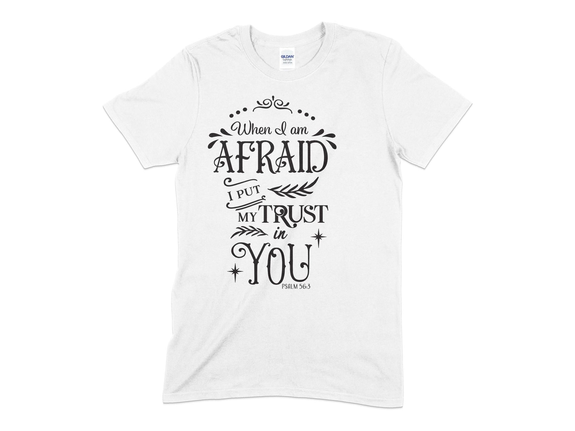 When I am Afraid I put my Trust in You - Premium t-shirt from MyDesigns - Just $19.95! Shop now at Lees Krazy Teez