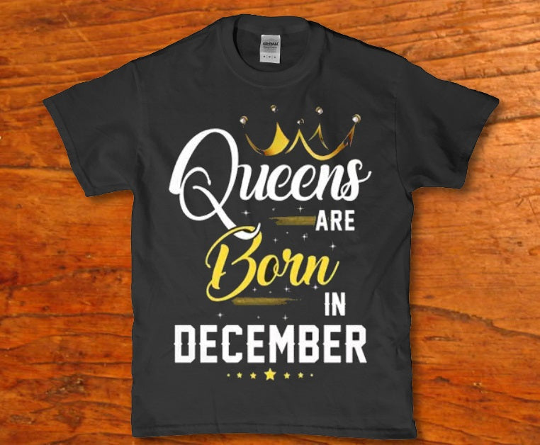 Queens are born in December Men's t-shirt - Premium t-shirt from MyDesigns - Just $19.95! Shop now at Lees Krazy Teez