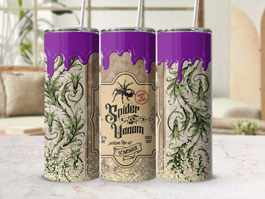 Spider Venom Straight - 20oz skinny sublimation tumbler - Premium tumbler from MyDesigns - Just $29.95! Shop now at Lees Krazy Teez