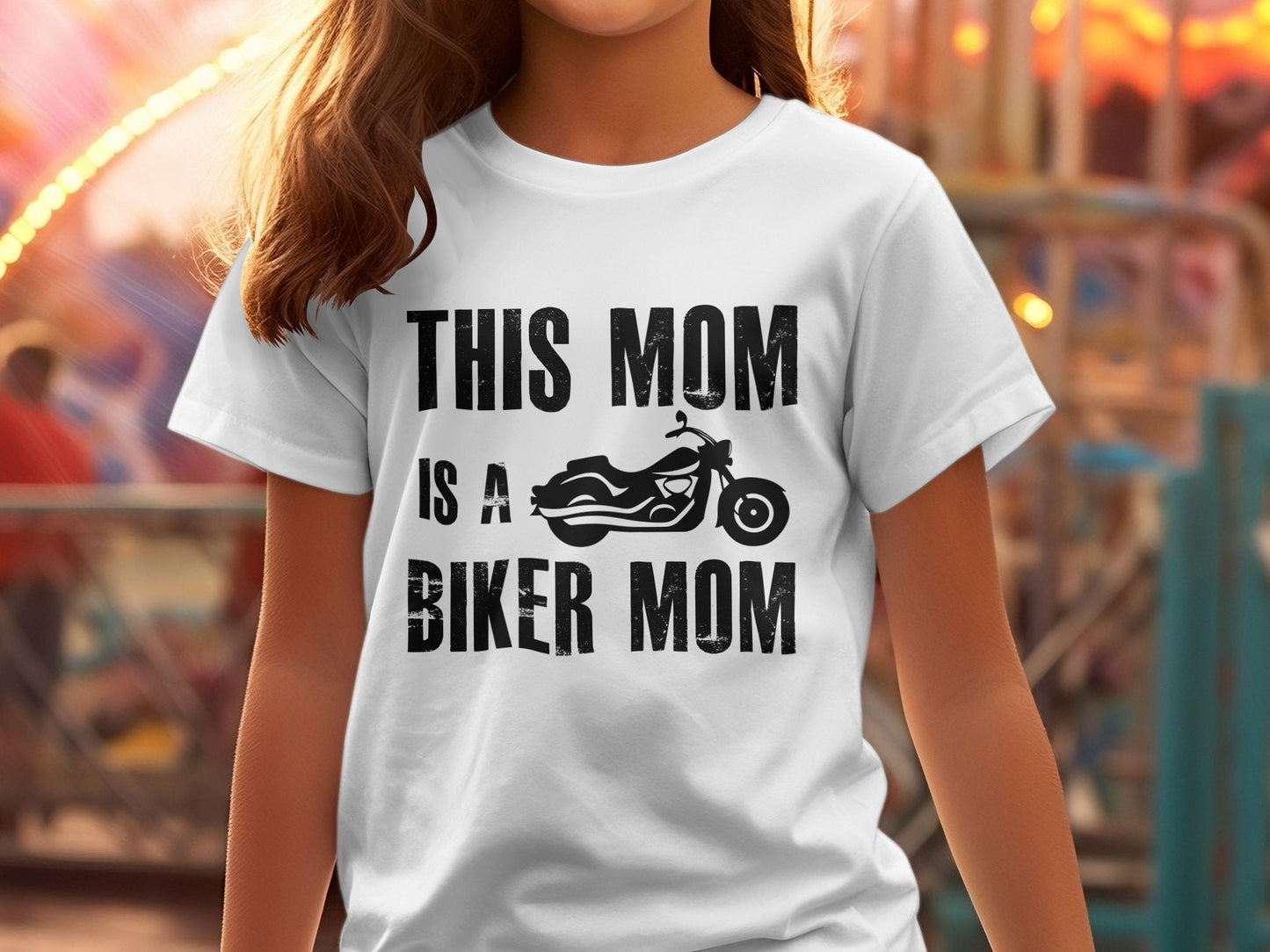 this mom is a biker mom awesome Women's t-shirt - Premium t-shirt from MyDesigns - Just $19.95! Shop now at Lees Krazy Teez