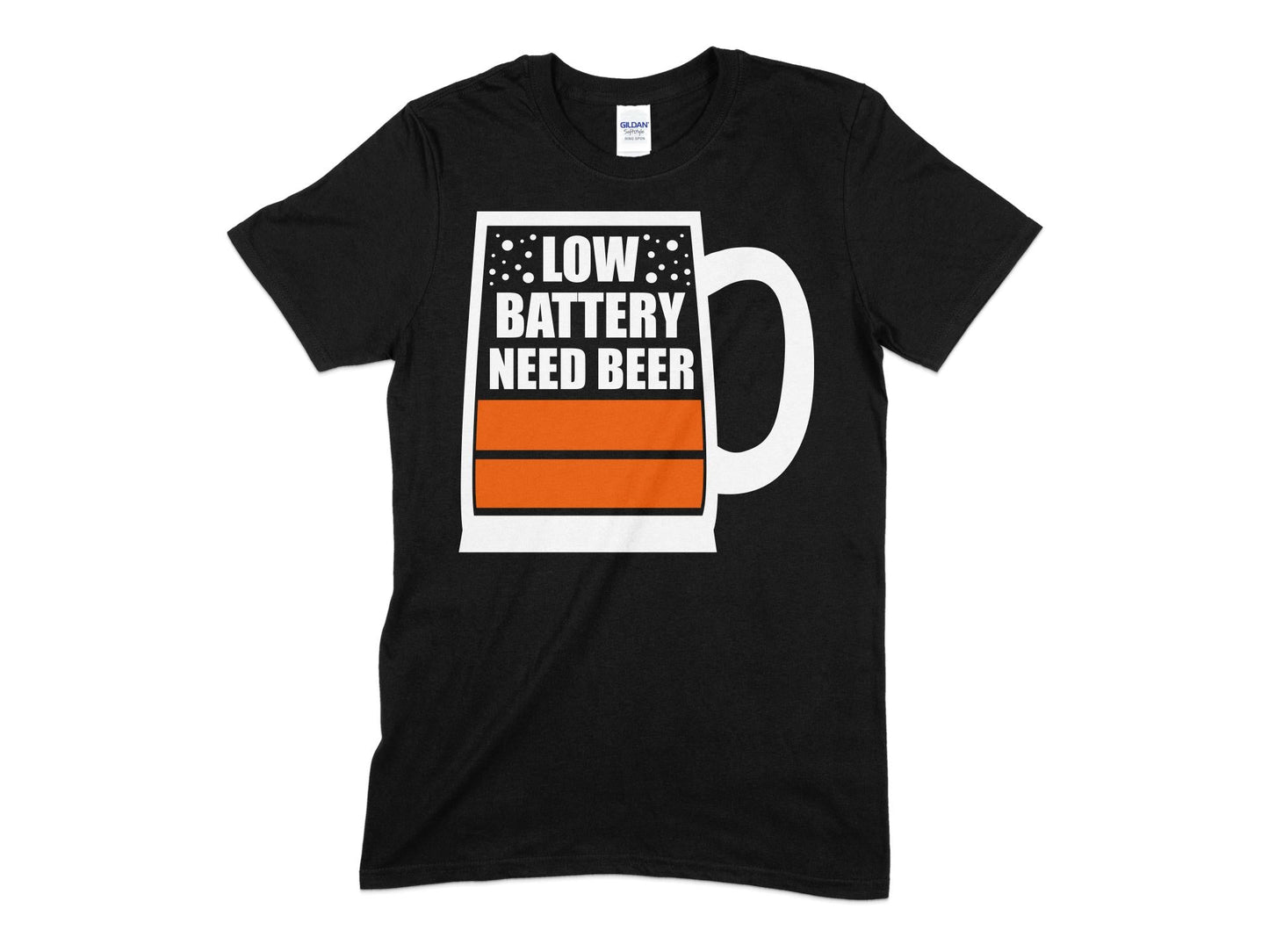 Low battery need beer drinking t-shirt - Premium t-shirt from MyDesigns - Just $21.95! Shop now at Lees Krazy Teez