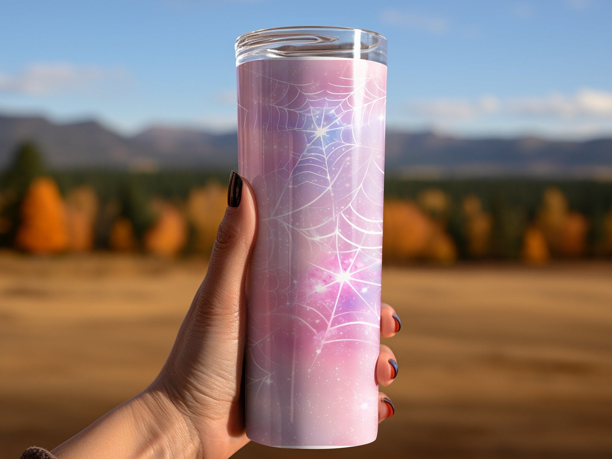 Cob web dream pastel world 20oz skinny tumbler - Premium tumbler from MyDesigns - Just $29.95! Shop now at Lees Krazy Teez