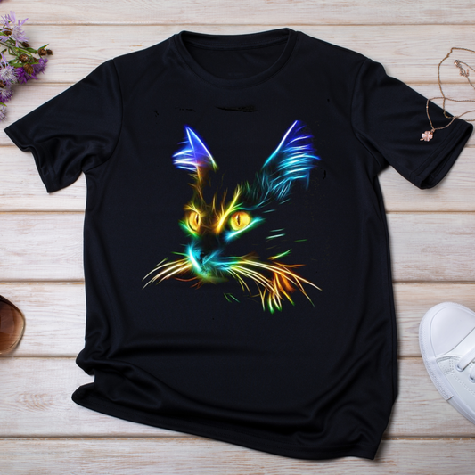 Neon glow cat vector art animal Women's t-shirt - Premium t-shirt from MyDesigns - Just $16.95! Shop now at Lees Krazy Teez