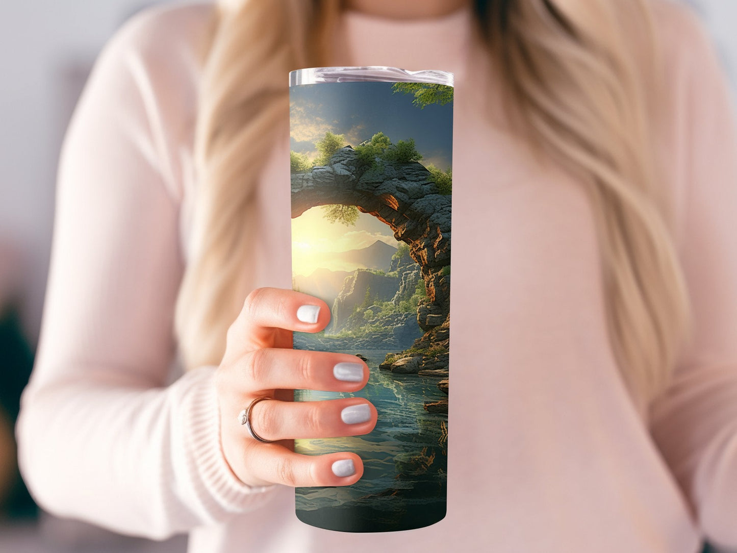 Solarpunk utopian mystic stunning sunny exalted 20oz tumbler - Premium tumbler from MyDesigns - Just $29.95! Shop now at Lees Krazy Teez