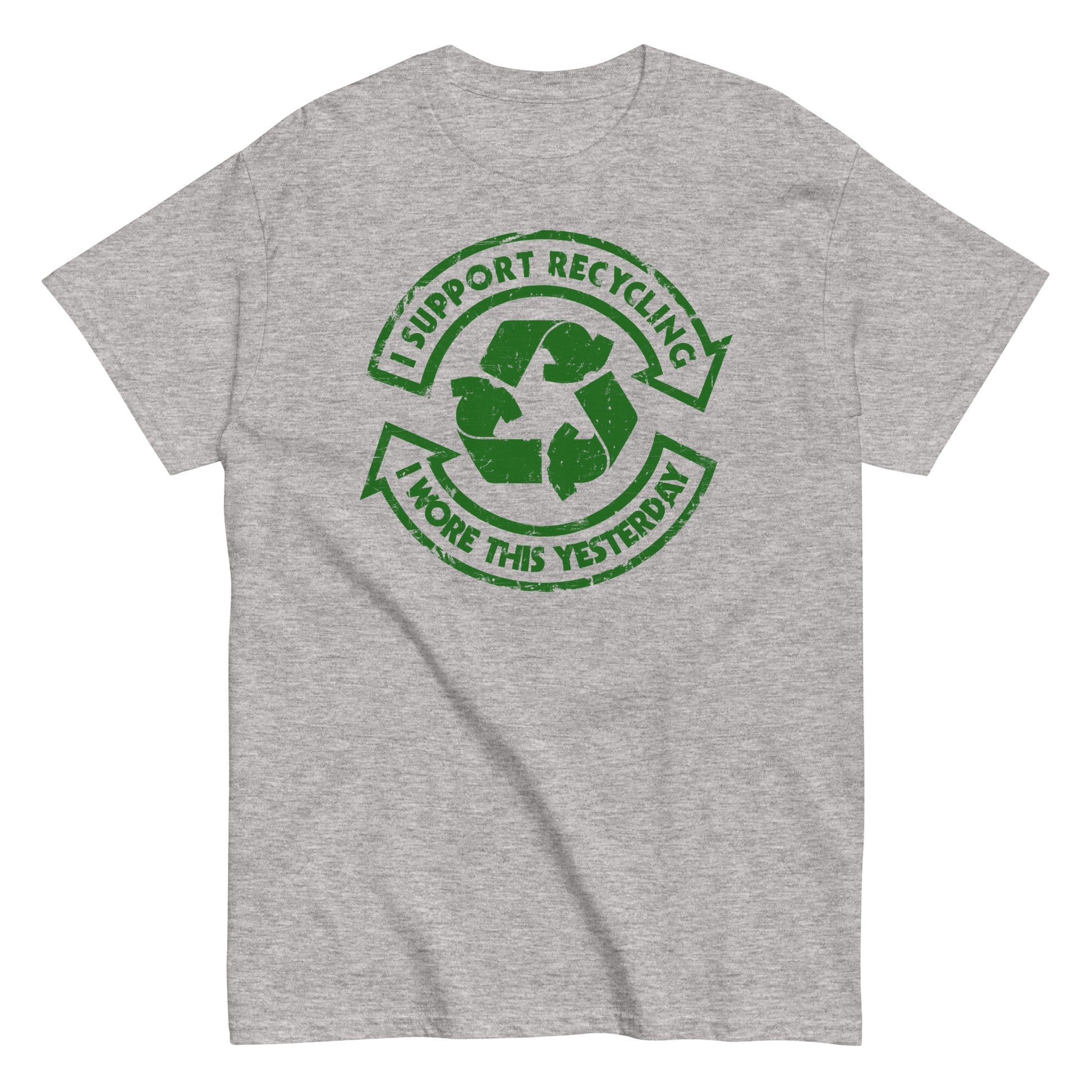 I Support recycling i wore this yesterday t-shirt - Premium t-shirt from MyDesigns - Just $19.95! Shop now at Lees Krazy Teez