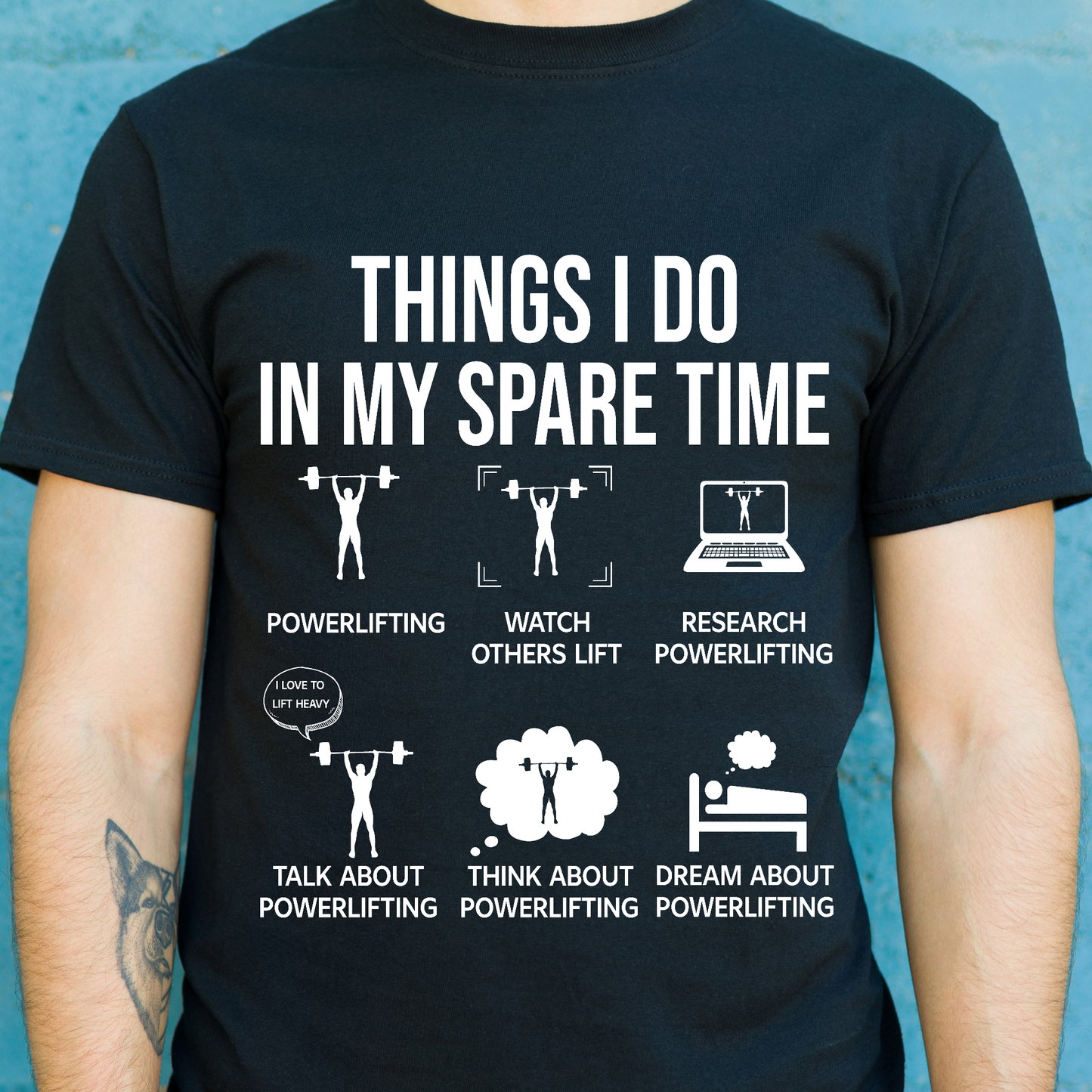 Things i do in my spare time bodybuilding Men's t-shirt - Premium t-shirt from MyDesigns - Just $21.95! Shop now at Lees Krazy Teez