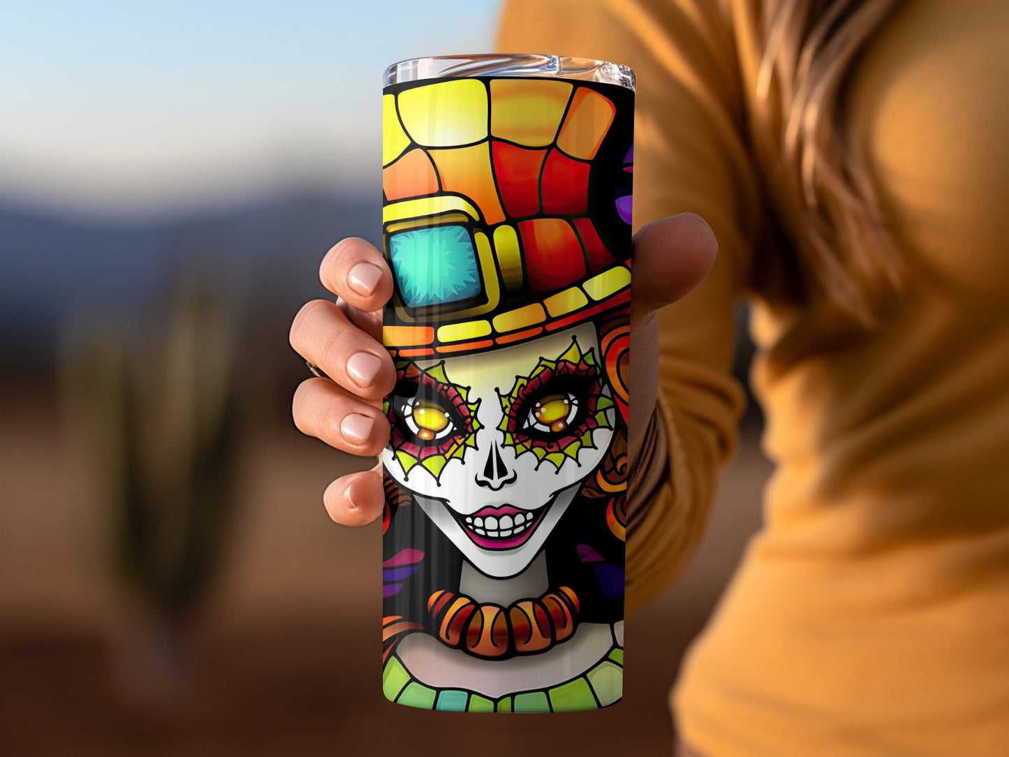 Halloween demonic Mom 20oz skinny tumbler - Premium tumbler from MyDesigns - Just $26.95! Shop now at Lees Krazy Teez