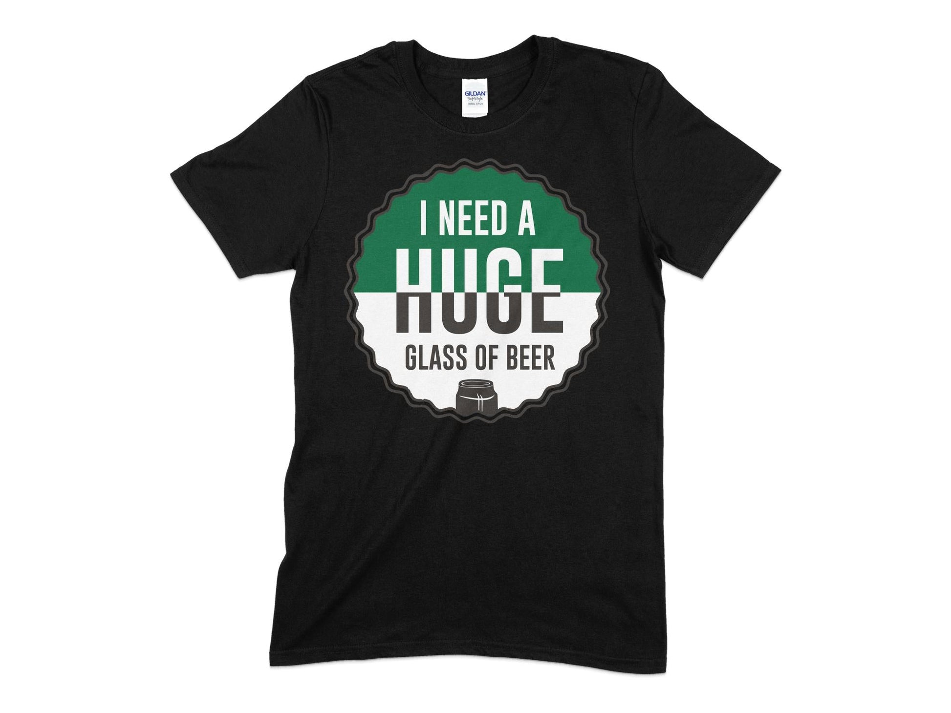 I need a huge glass of beer unisex drinking t-shirt - Premium t-shirt from MyDesigns - Just $21.95! Shop now at Lees Krazy Teez