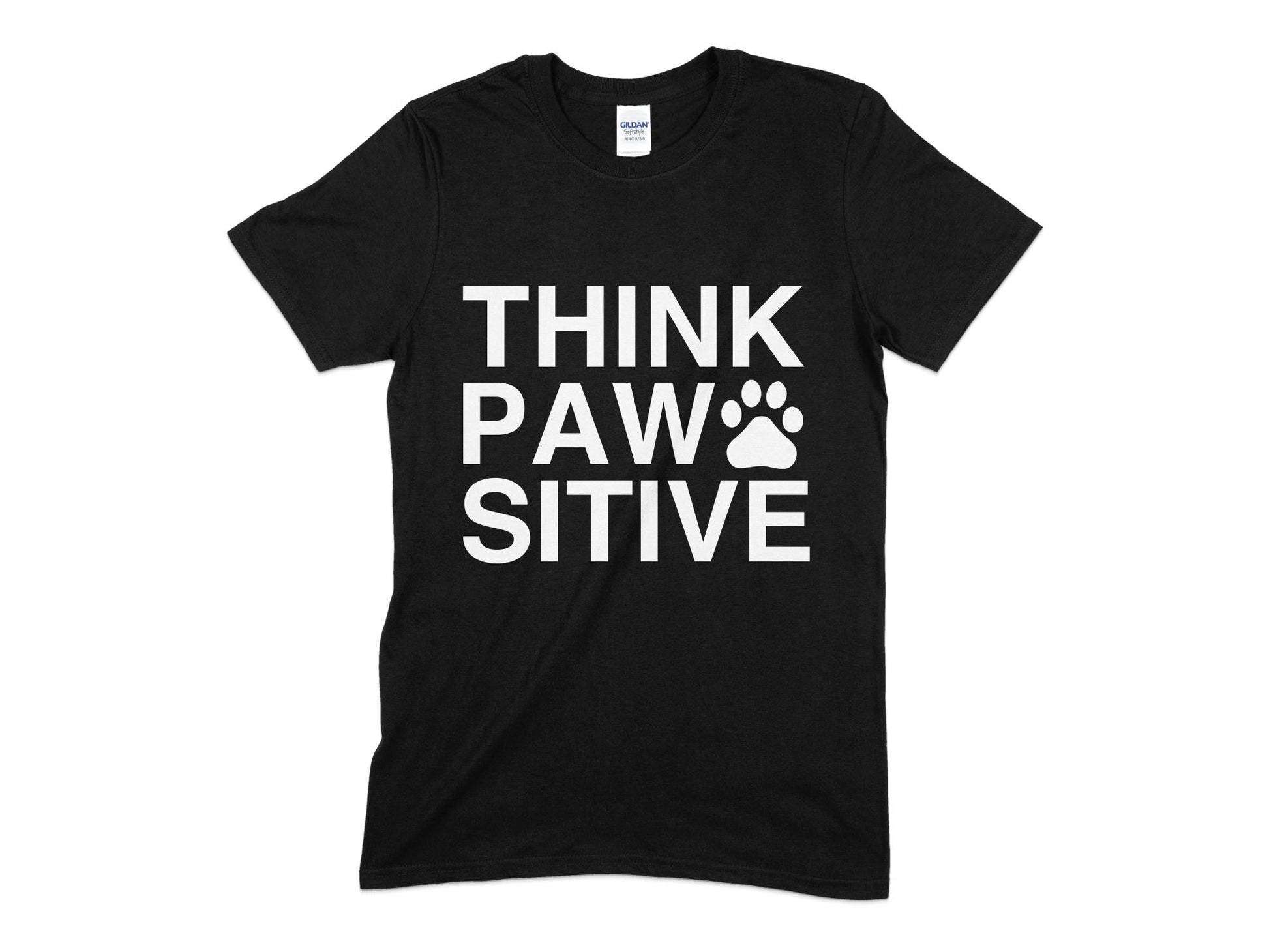 Think pawsitive shirt - Premium t-shirt from MyDesigns - Just $19.95! Shop now at Lees Krazy Teez