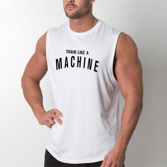 Train like a machine awesome Fitness Bodybuilding Men's t-shirt - Premium  from eprolo - Just $21.95! Shop now at Lees Krazy Teez