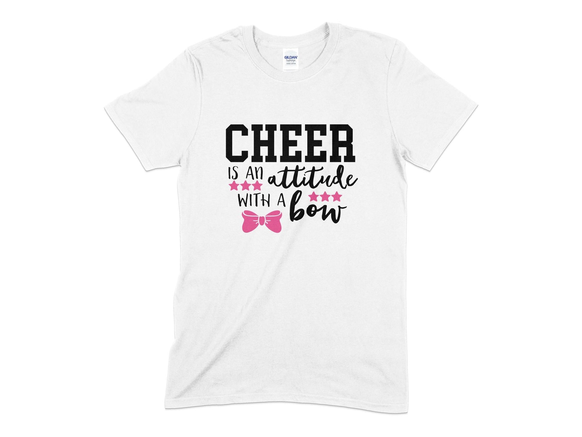 Cheer is an attitude with a bow t-shirt - Premium t-shirt from MyDesigns - Just $19.95! Shop now at Lees Krazy Teez