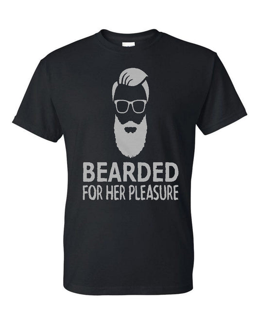 Bearded for her pleasure funny Men's t-shirt - Premium t-shirt from MyDesigns - Just $19.95! Shop now at Lees Krazy Teez
