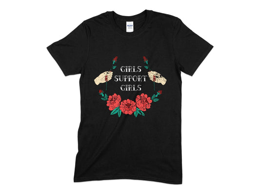 girls support girls womens t-shirt - Premium t-shirt from MyDesigns - Just $19.95! Shop now at Lees Krazy Teez