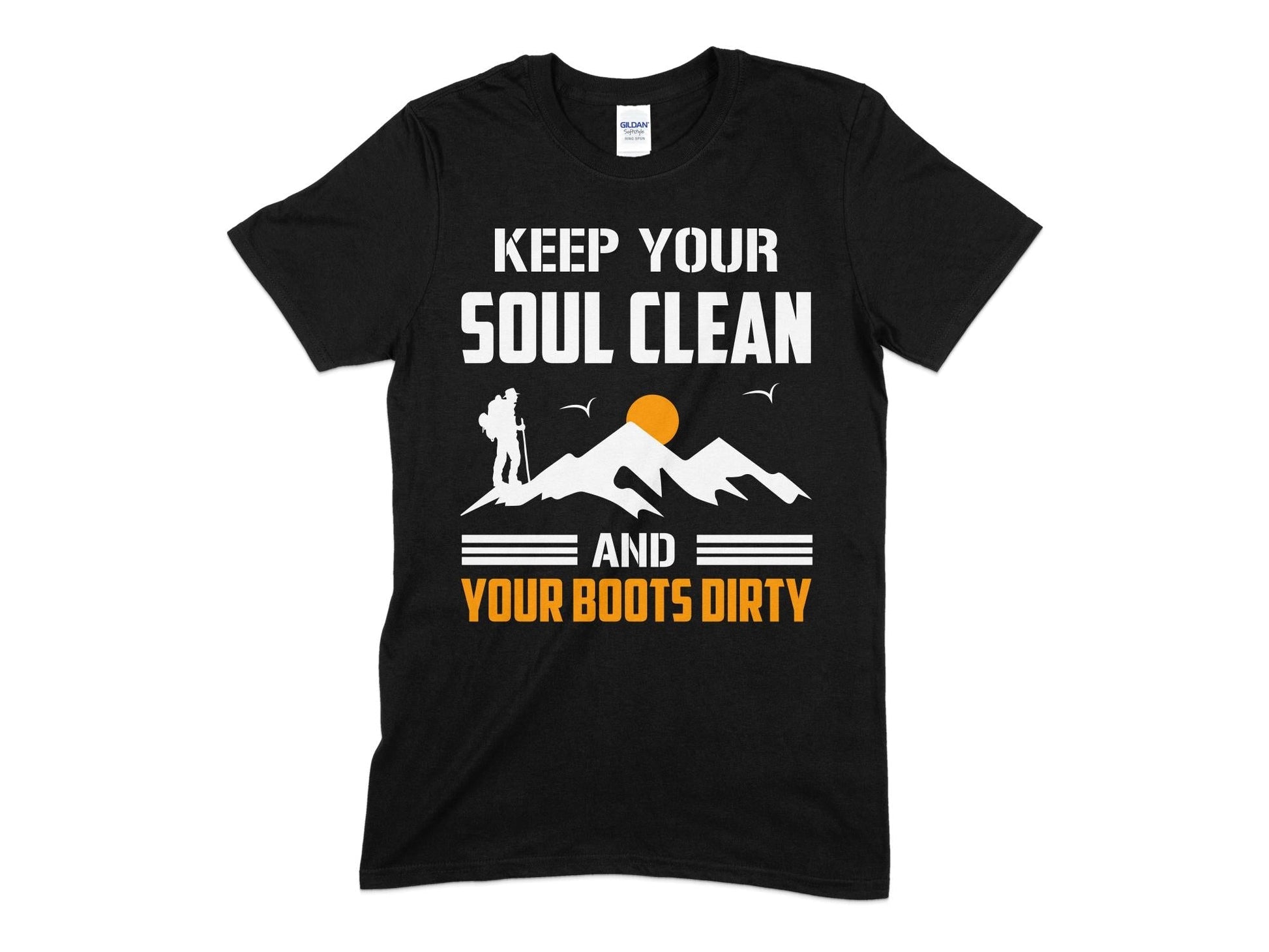 Keep your soul clean and your boots dirty hiking t-shirt - Premium t-shirt from MyDesigns - Just $19.95! Shop now at Lees Krazy Teez
