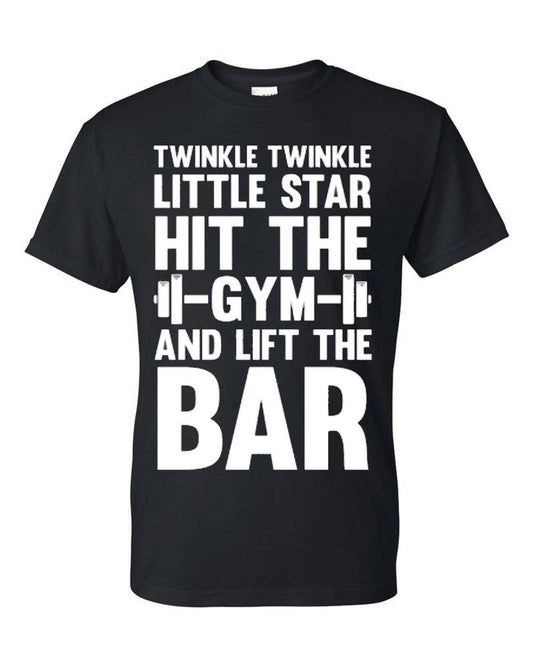 Twinkle twinkle little star hit the gym and lift the bar - Premium t-shirt from MyDesigns - Just $19.95! Shop now at Lees Krazy Teez