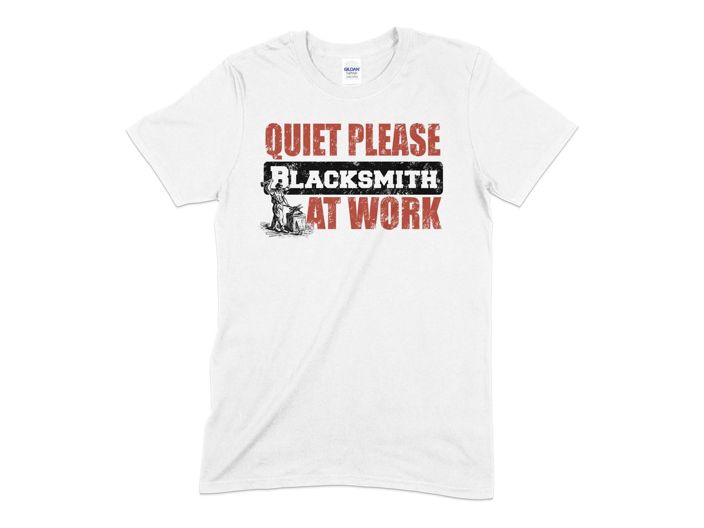 quiet please blacksmith at work t-shirt - Premium t-shirt from MyDesigns - Just $19.95! Shop now at Lees Krazy Teez